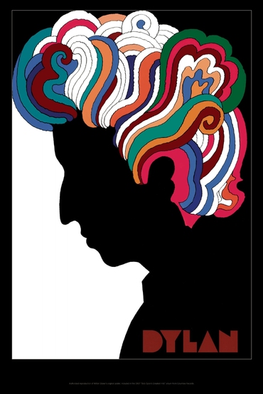 Cartaz de Bob Dylan na loja virtual de Milton Glaser